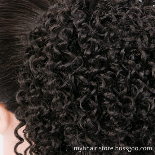 Chignon Curly Ponytail Hairpiece With Rubber 10 Inch crochet braid band hair Synthetic Ponytail Hair Extension with Clip-in